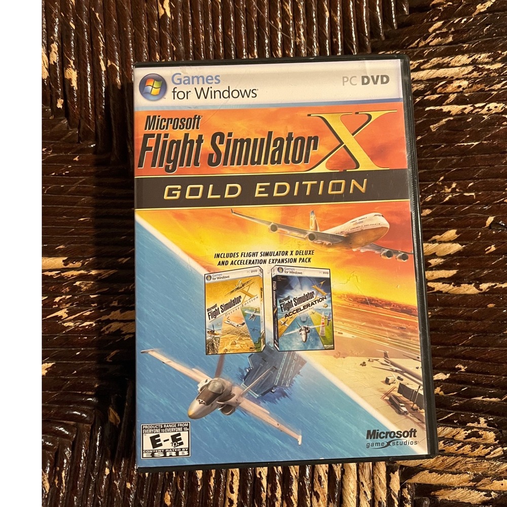 Microsoft‎ Flight Simulator X Gold Edition PC DVD Deluxe Acceleration Expansion